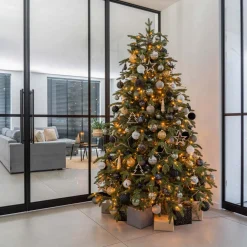 Geschenkpapier Mit Geometrischem Design, Grausilber-roségold, 200x70 Cm