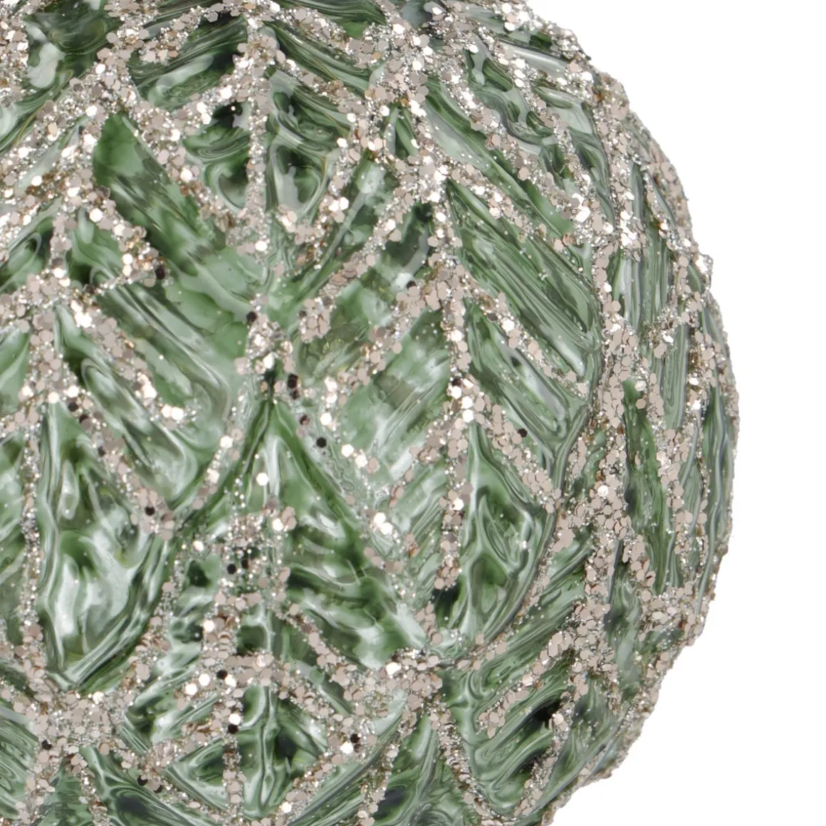 Glamouröse Bronzene Craquelé - Vintage - Weihnachtskugel