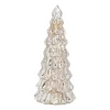 Glas Tannenbaum Mit LED Beleuchtung, Silber, 21 Cm