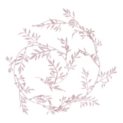 Glitzer Blättergirlande, Rosa, 260 Cm