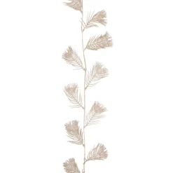 Glitzer Federgirlande Champagner, 260 Cm