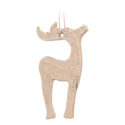 Goldene Aluminium Rentier Weihnachtshänger
