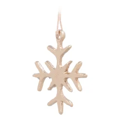 Goldene Aluminium Schneeflocke Weihnachtshänger