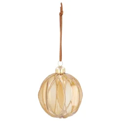 Goldene Weihnachtskugel Mit Glitzer