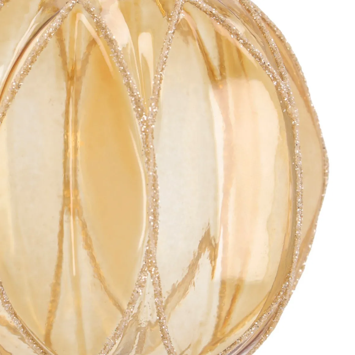 Goldene Weihnachtskugel Mit Glitzer