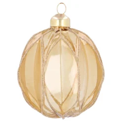 Goldene Weihnachtskugel Mit Glitzer