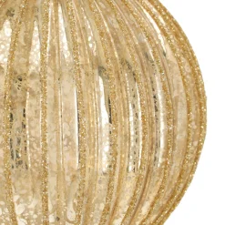 Goldene Weihnachtskugel Mit Glitzer