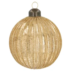 Goldene Weihnachtskugel Mit Glitzer