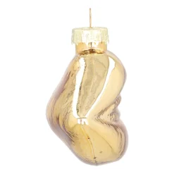 Goldener Glas-Weihnachtsschmuck Mund