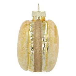 Goldener Macaron-Weihnachtsschmuck