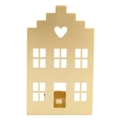 Goldenes Grachtenhaus Für Eine Festliche Stimmung