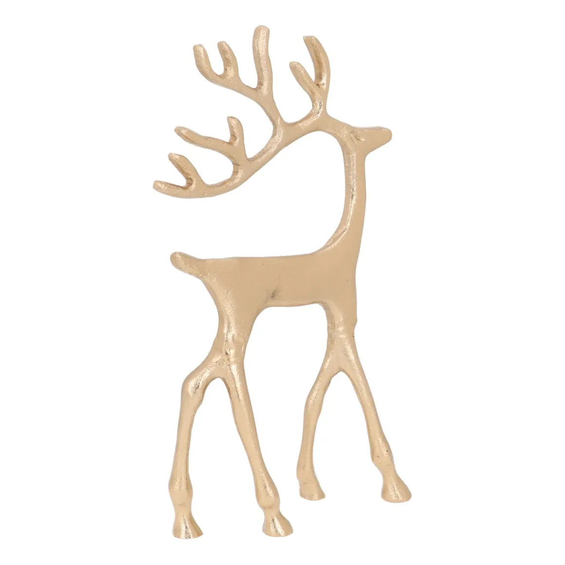 Goldenes Rentier Mit Elegantem Geweih