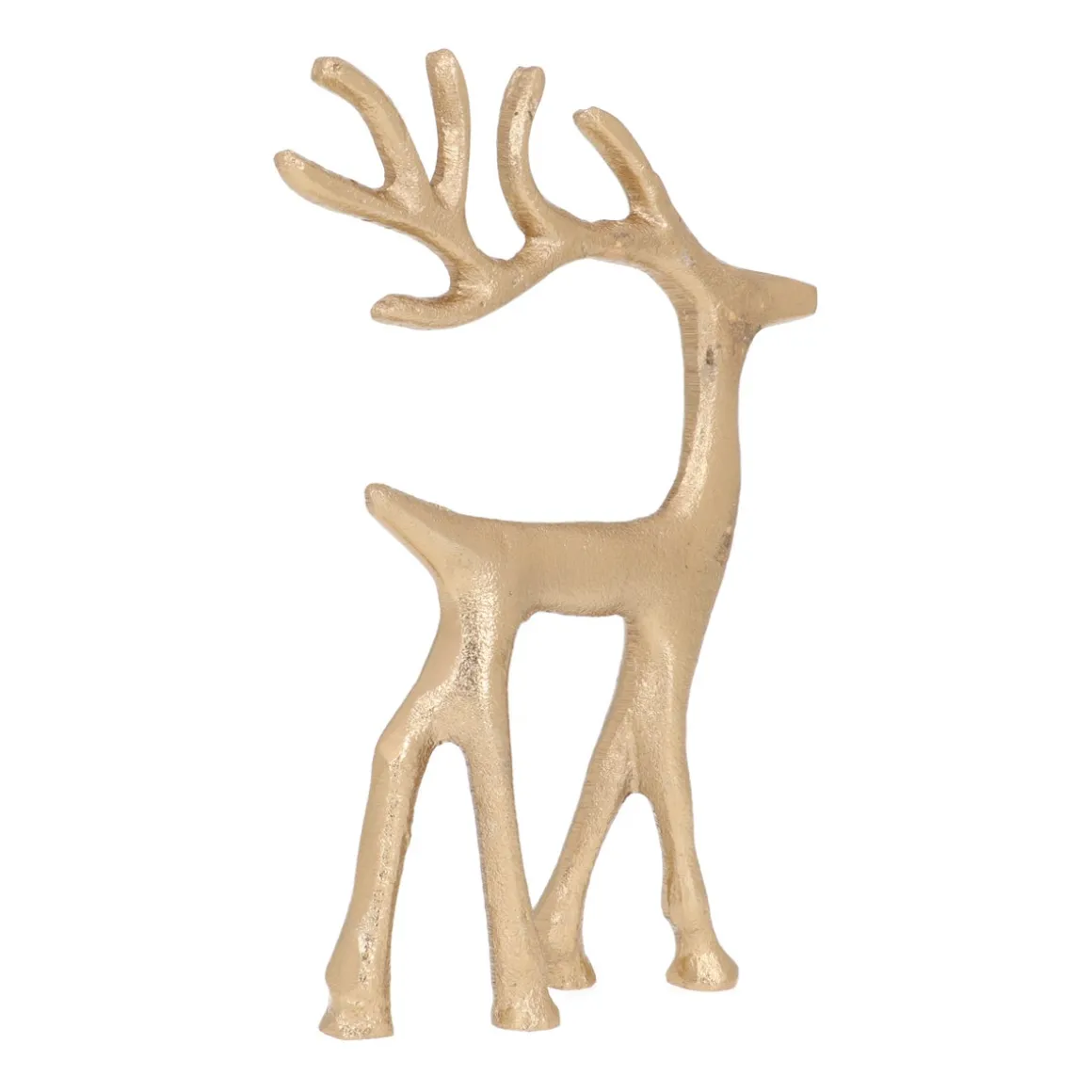 Goldenes Rentier Mit Erhobenem Kopf