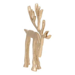 Goldenes Rentier Mit Gesenktem Kopf