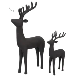 Große Elegante Schwarze Rentierfigur