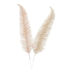 Große Feder, Champagner, Kunststoff, 43 Cm