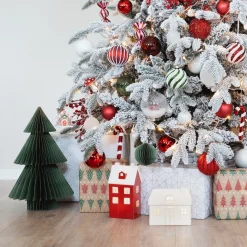 Großer Grüner Glitzer-Weihnachtsbaum Aus Papier