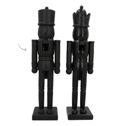 Großer Mattschwarzer Holz-Nussknacker