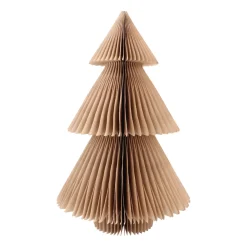 Großer Taupefarbener Glitzer-Weihnachtsbaum Aus Papier