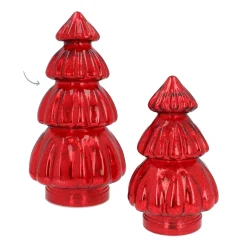 Großer Voluminöser Roter LED-Weihnachtsbaum Mit Relief