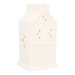 Großes Weißes Grachtenhaus Für Weihnachten