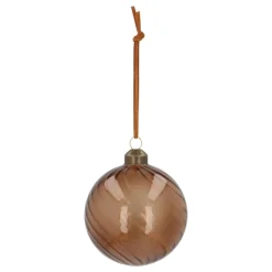 Hellbraune Weihnachtsbaumkugel Mit Wirbeln