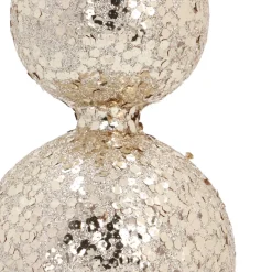 Helle Goldfarbene Baumspitze Aus Glas Mit Glitter