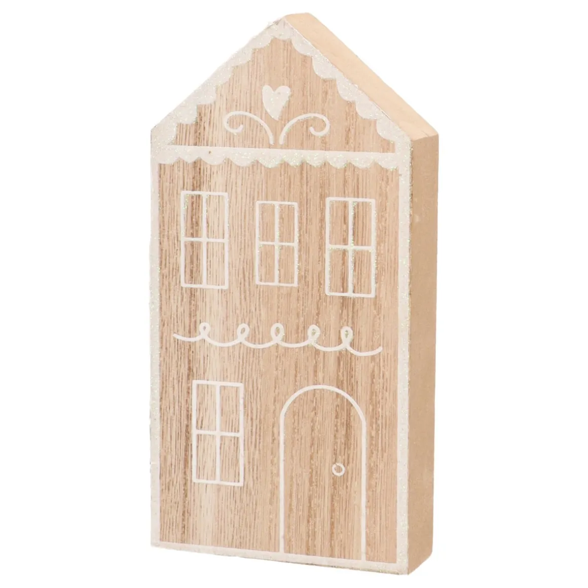 Holzhaus Mit Irisierendem Schneeeffekt