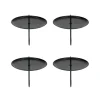 Kerzenhalter Für Adventskranz, Schwarz, Metall, 7,5 Cm