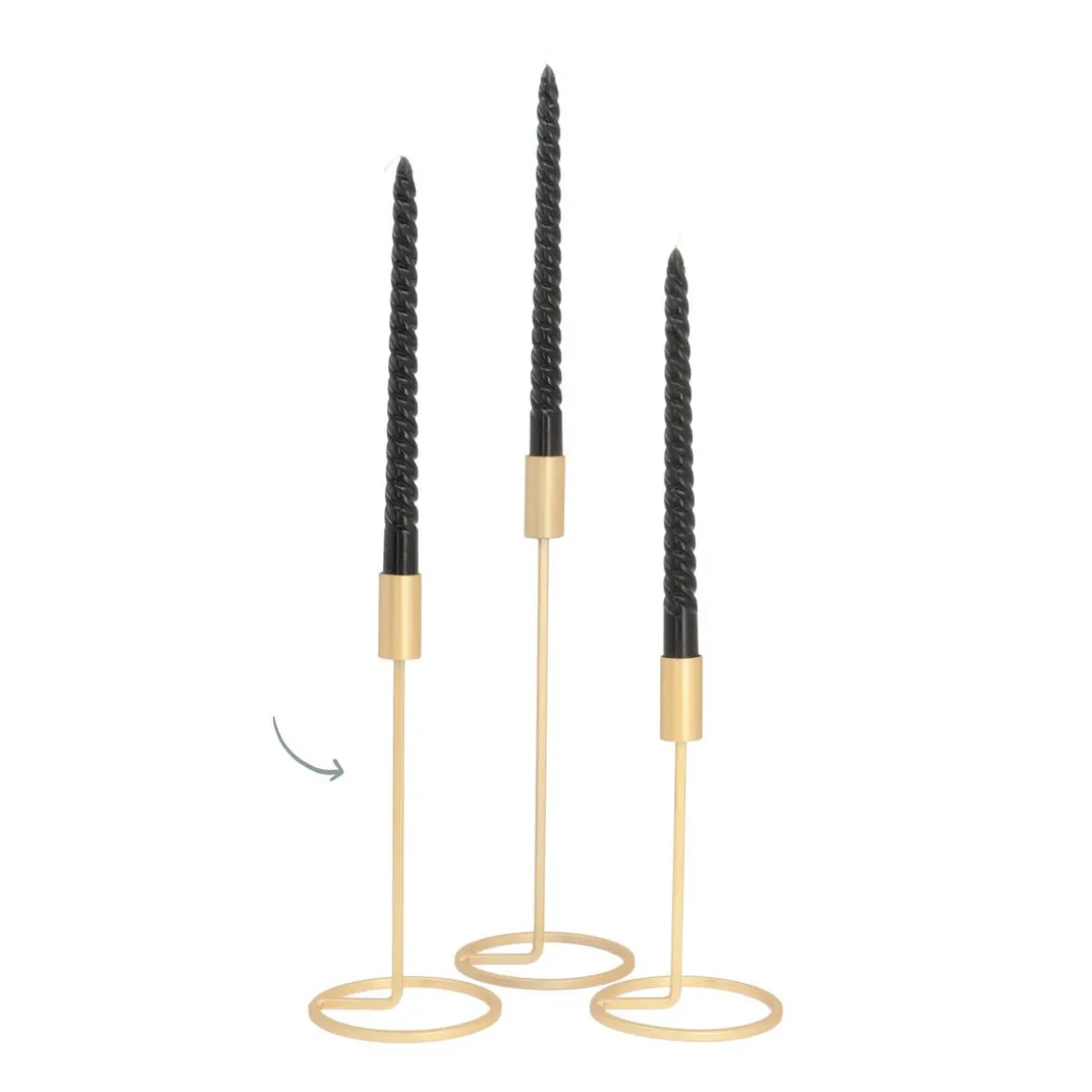 Kerzenständer, Gold, Metall, 25 Cm