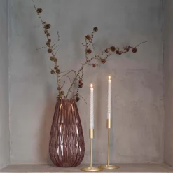 Kerzenständer, Gold, Metall, 25 Cm