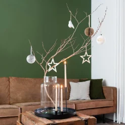 Kerzenständer, Schwarz, Metall, 25 Cm