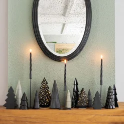 Kerzenständer, Schwarz, Metall, 32 Cm