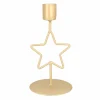Kerzenständer Stern, Gold, Metall, 15 Cm