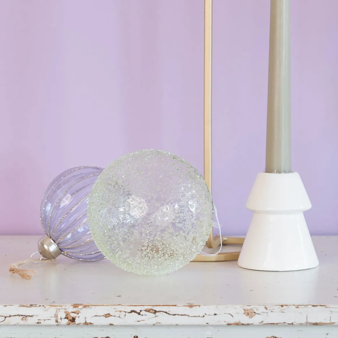 Kerzenständer Tannenbaum, Weiß, Porzellan, 10 Cm