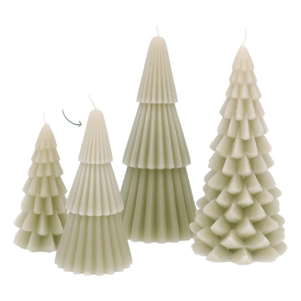 Kleine Drei Schichten Weihnachtskerze - Grün