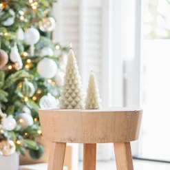 Kleine 3D-Weihnachtsbaumkerze - Grün