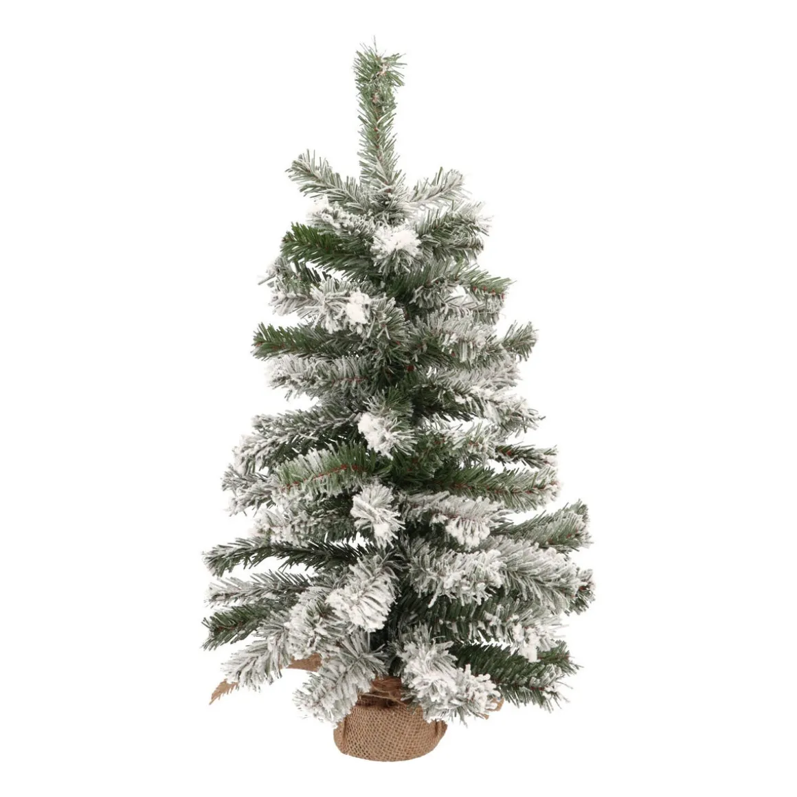 Kleiner Weihnachtsbaum Künstlich Mit Schnee Und Jutefuß, 60 Cm