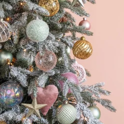 Künstlicher Weihnachtsbaum Mit Schnee Und Beleuchtung, Djill Kiefer, 215 Cm