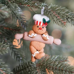 Lebkuchen Weihnachtsanhänger Mit Teigrolle