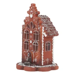 Lebkuchenhaus Mit LED-Beleuchtung, Polyresin, 20 Cm