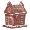 Lebkuchenhaus Mit LED-Beleuchtung, Polyresin, 17 Cm