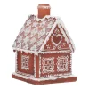 Lebkuchenhaus Mit LED-Beleuchtung, Polyresin, 18 Cm