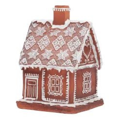 Lebkuchenhaus Mit LED-Beleuchtung, Polyresin, 18 Cm