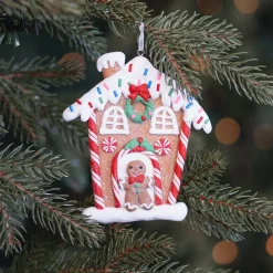 Lebkuchenhaus Weihnachtsbaumanhänger In Traditionellen Farben