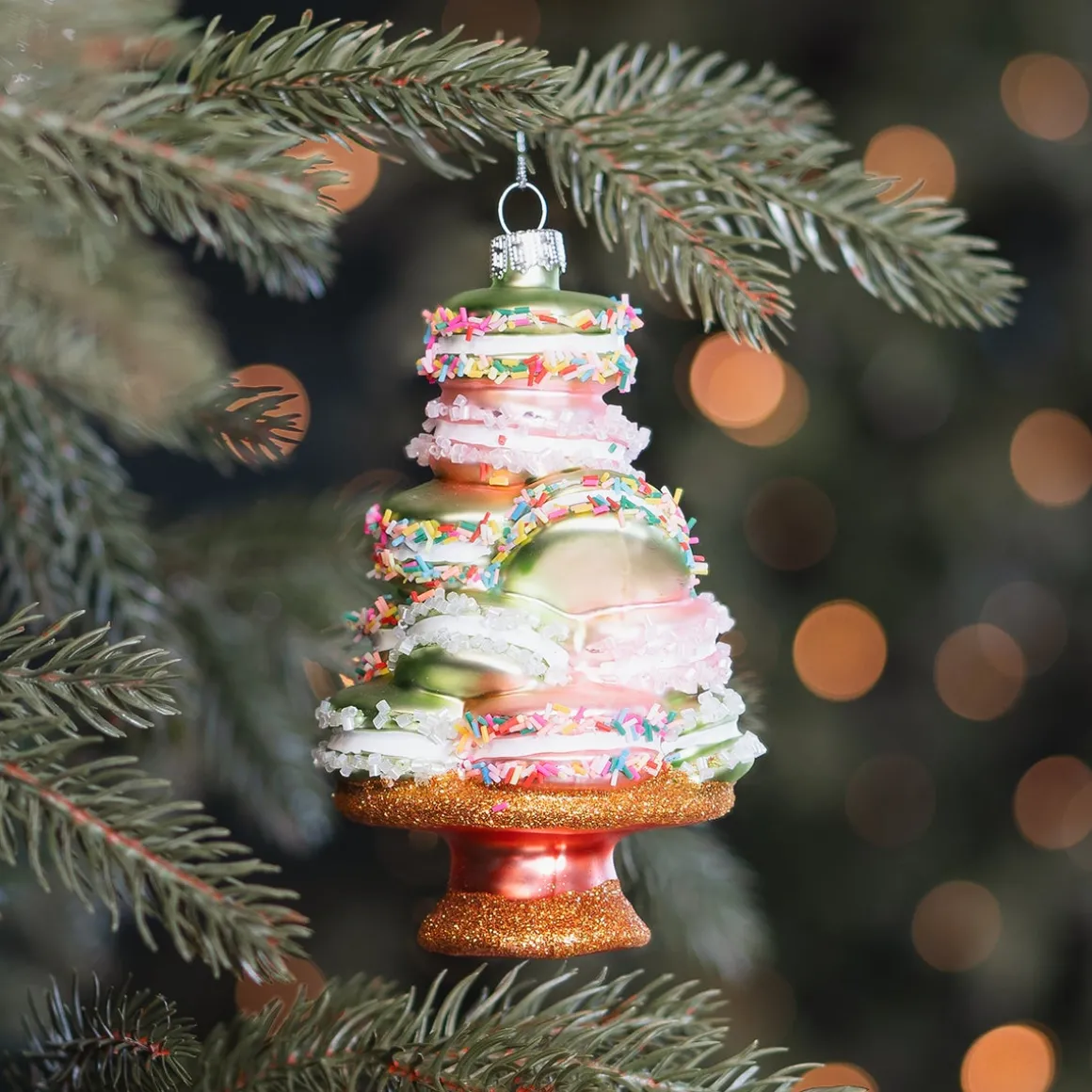 Leckere Macarons In Pastellfarben Als Weihnachtsanhänger