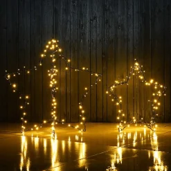 LED 3D-Stern Mit Timer, Innen & Außen, 60 Cm