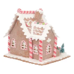 LED Großes Lebkuchenhaus, Modelliermasse, 17 Cm
