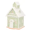 LED Lebkuchenhaus, Hellgrün, Modelliermasse, 19 Cm
