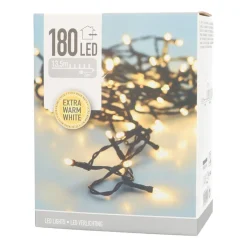 LED Lichterkette Extra Warmweiß, Innen & Außen, 180 LEDs